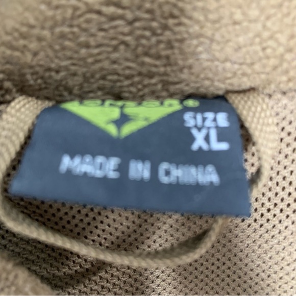 Condor Alpha Micro Fleece Tactical Jacket Men’s size XL Brown American Flag - Picture 3 of 4